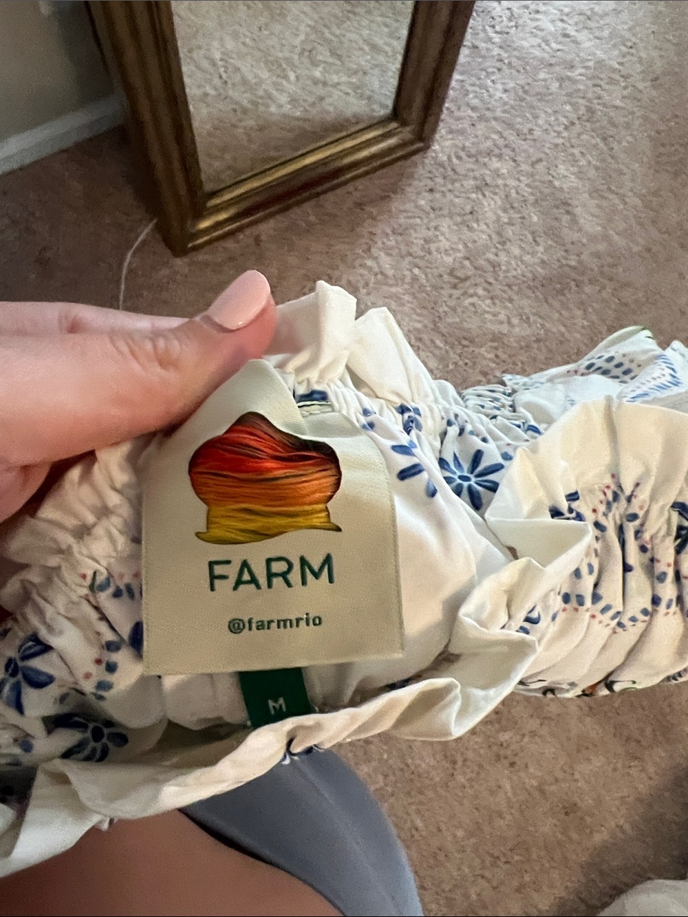 Farm Rio Off-White Tropical Porcelain Maxi Dress - Picture 7 of 7